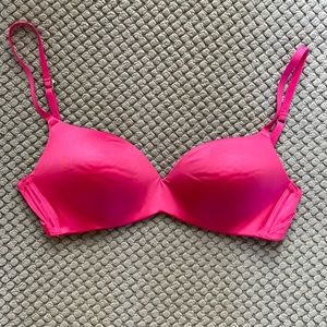 Bright pink, PINK bra 36C v-neck push up
